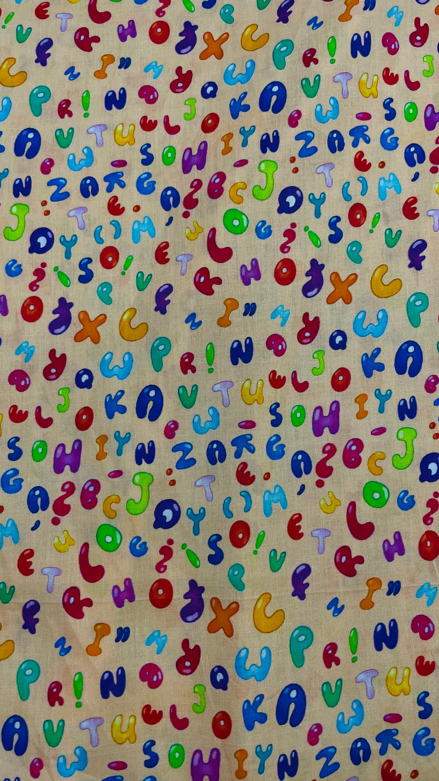 Educational Multi-Color Alphabet Print A-Line Dress for Girls