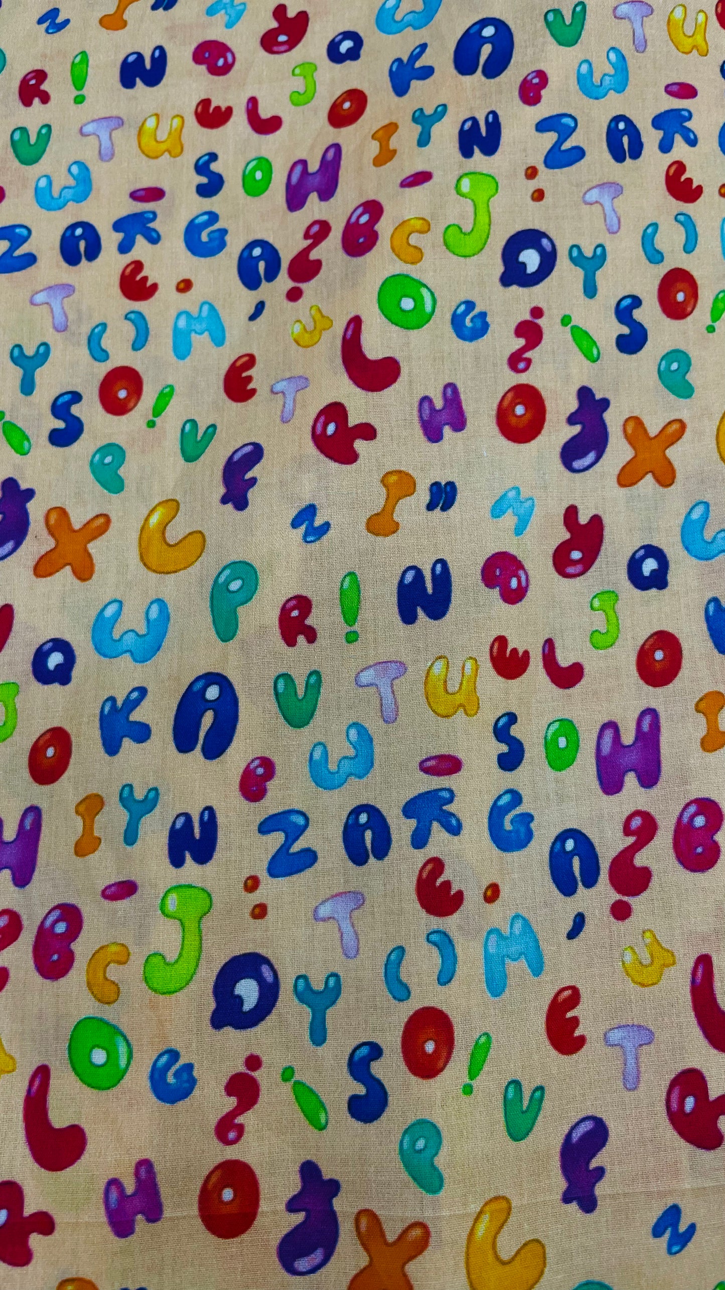 Educational Multi-Color Alphabet Print A-Line Dress for Girls
