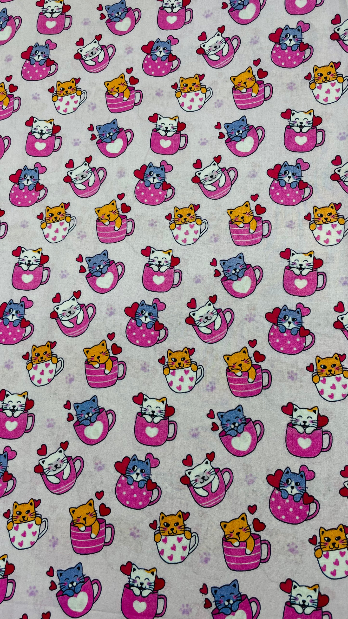 Cute Cats in Mugs Print A-Line Baby Dress - Pink